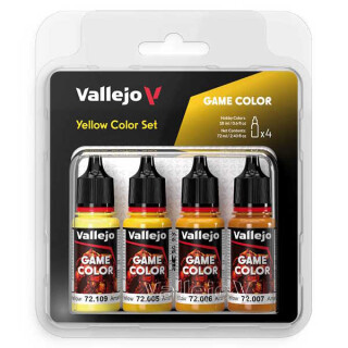 Sada modelářských barev Vallejo 4x18ml – Yellow Color Set - 
