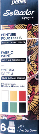 Sada barev na textil Setacolor 6ks - 