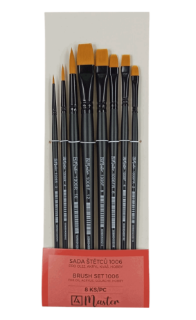 Sada štětců Master 1006 krátká rukojeť 8ks - 