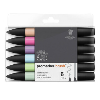 Sada štětečkových popisovačů WN Promarker 6ks Pastel Tones - 