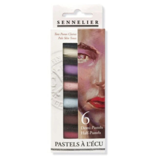 Sada suchých pastelů Sennelier 6ks polovičních, Pale Skin Tones - 