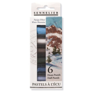 Sada suchých pastelů Sennelier 6ks polovičních, Winter Mountains - 