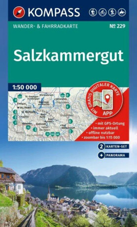 Salzkammergut 1:50 000 / sada 2 turistických map KOMPASS 229 - neuveden