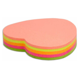 Samolepicí bloček sticky notes 45x50mm srdce - 