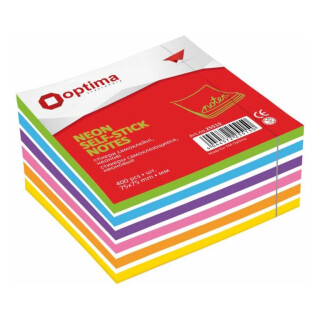 Samolepicí bloček sticky notes 50x50mm, 250ks neonové odstíny - 