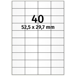 Samolepicí PE etikety 52,5 x 29,7 mm, 4000 ks - 