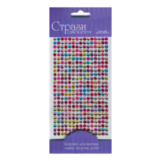 Samolepicí třpytivé kamínky 5mm 375ks – Mix - 