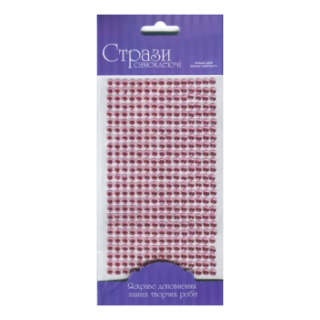 Samolepicí třpytivé kamínky 5mm 375ks – Pink - 