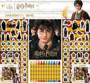 Samolepkový set s omal. a voskovkami 500ks - Harry Potter - neuveden