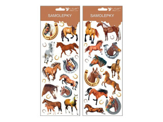 Samolepky 1258 koně 12x30cm - 