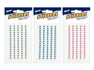 Samolepky kamínky 5mm mix barev 1101 - 