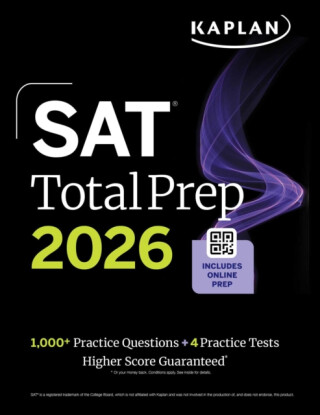 SAT Total Prep 2026: Includes 4 Full Length Practice Tests, 1,100+ Practice Questions + 1 Year Access to Online Quizzes and Video Lessons and Tutorials - Kaplan Test Prep