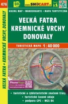 SC 476 Veľká Fatra, Kremnické vrchy, Donovaly 1:40 000 (poškozené) - neuveden