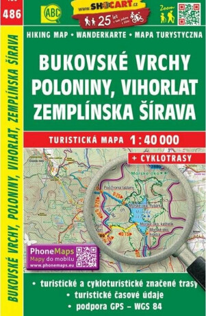Bukovské vrchy, Poloniny, Vihorlat 1:40 000 - neuveden