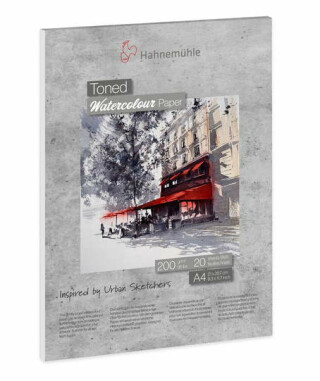 Šedý akvarelový blok HHM A4 200g - 