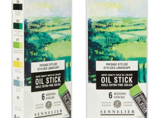 Sennelier oil stick sada 6ks – Stylized landscape - 