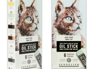 Sennelier oil stick sada 6ks – Tabby cat - 