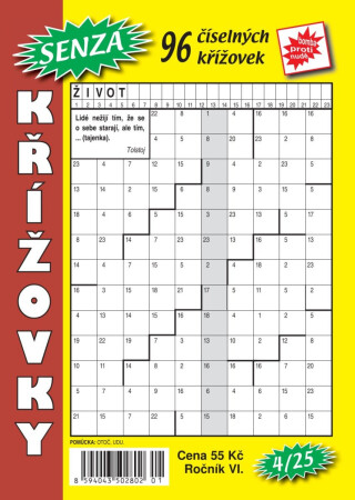 Senza číselné křížovky 4/2025 - neuveden