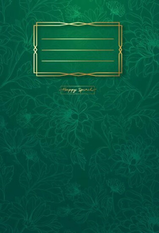 Sešit Premium zelené květy A5 - Sešity - neuveden