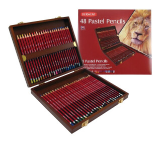 Set pastelek Pastel Pencil v dřevěném kufru - 48ks - 