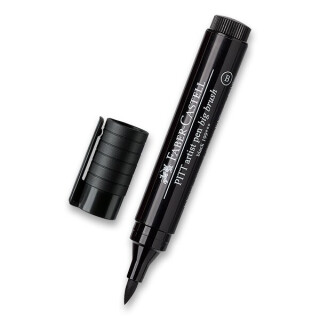 Široký popisovač Faber-Castell černý - 