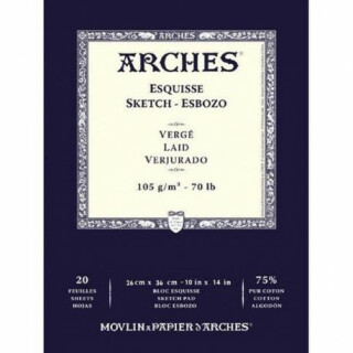 Skicák Arches Sketch 75% bavlna, 26x36cm, 105g/m2 - 