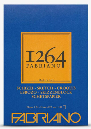 Skicák Fabriano Schizzi 1264 lepený 90g A4 - 
