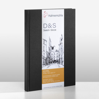 Skicovací kniha Hahnemühle D&S A6 portrait černá - 