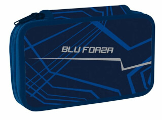 Školní penál dvoupatrový - Blu forza - neuveden