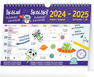Školní plánovací kalendář s háčkem 2025, 30 × 21 cm - neuveden