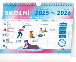 Školní plánovací kalendář s háčkem 2026