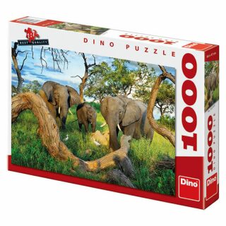 Sloni z Botswany - Puzzle 1000 dílků - neuveden