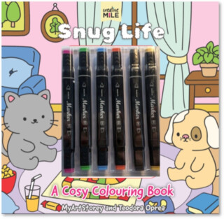 Snug Life: A Cosy Colouring Book and Markers - MyArtStorey