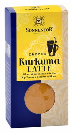 Kurkuma Latte – zázvor bio, pikantní směs koření k přípravě s horkým mlékem - neuveden