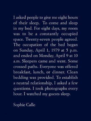 Sophie Calle: The Sleepers - 