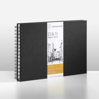 Spirálový blok Hahnemühle D&S A4 landscape černý - 