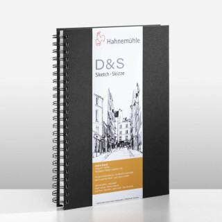 Spirálový blok Hahnemühle D&S A4 portrait černý - 