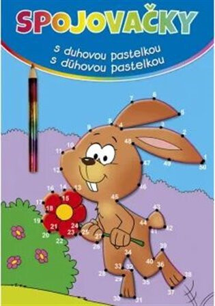 Spojovačky s duhovou pastelkou - zajíc - neuveden