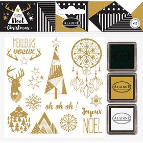 Stampo ALADINE razítka zlaté Vánoce - 