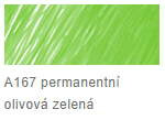 Štětečkový popisovač Faber-Castell – 167 olivově zelený - 