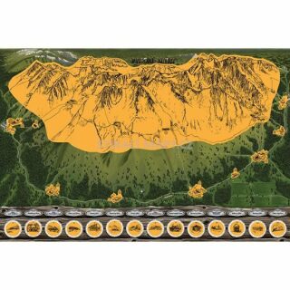 Stírací mapa Vysoké Tatry – zlatá Deluxe XL - neuveden