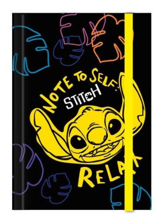 Stitch desky na sešity A4 vzor 2 black - 