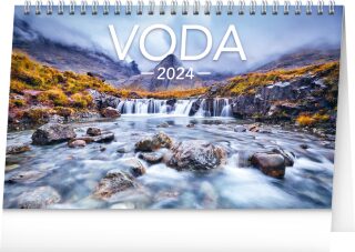 Kalendář 2024 stolní: Voda CZ/SK, 23,1 × 14,5 cm - neuveden