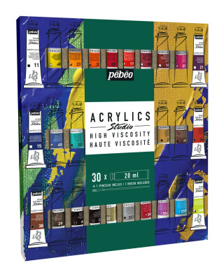 Studio Acrylic sada (30×20 ml + štetec) - 