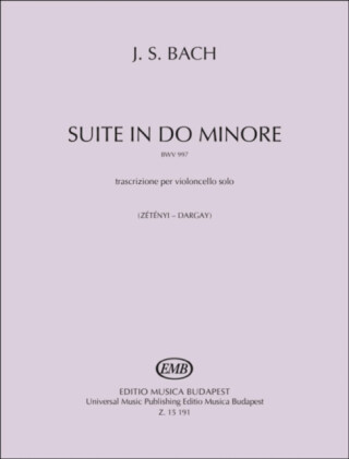 Suite in do minore trascrizione per violoncello solo - 