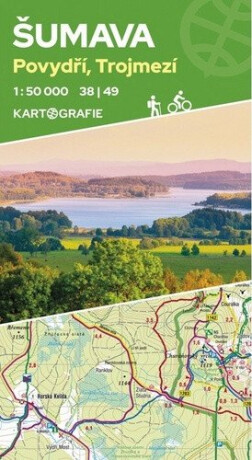 Šumava, Povydří, Trojmezí 38|49 - oboustranná turistická mapa 1:50 000 - neuveden