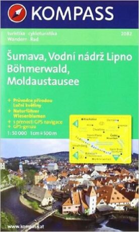 Šumava, Vodní nádrž Lipno, Böhmerwald, Moldaustausee 1:50 000 / turistická mapa KOMPASS 2082 - neuveden