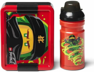 Svačinový set LEGO Ninjago Classic (láhev a box) - červená - neuveden