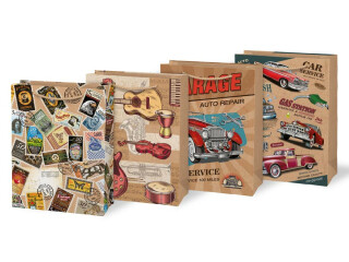 Taška MFP dárková M KRAFT mix č. 5 190x250x90 - 