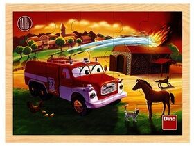 Tatra - dřevěné puzzle hasiči 20 dílků - neuveden